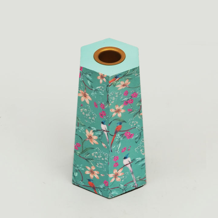 Aqua Flora Hexagonal Candleholder