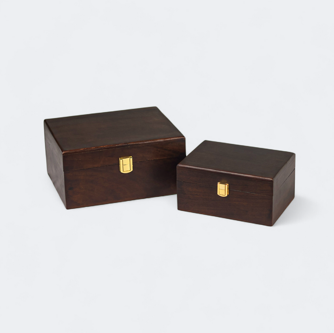 Close-up of hand-carved wood texture and natural grain on trinket tray