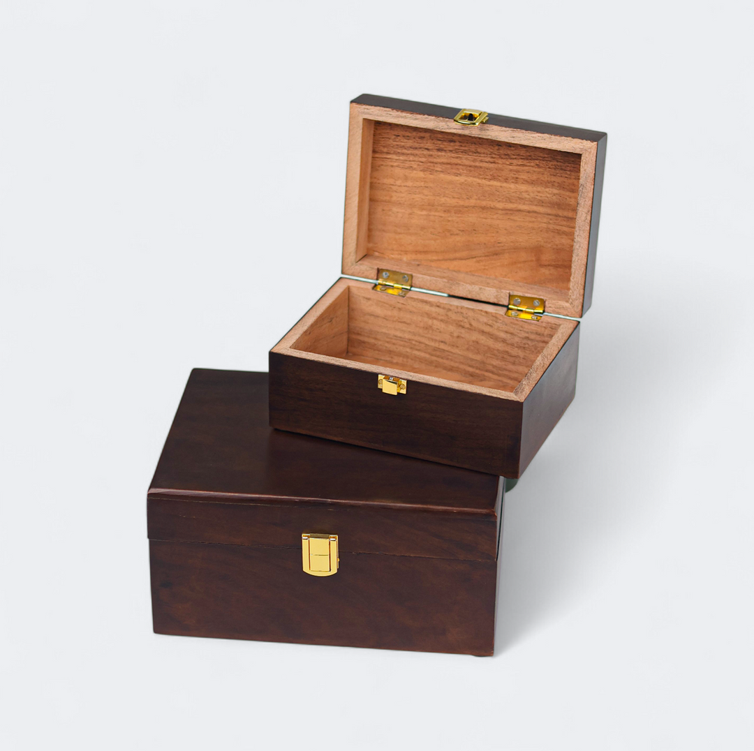 Close-up of hand-carved wood texture and natural grain on trinket tray