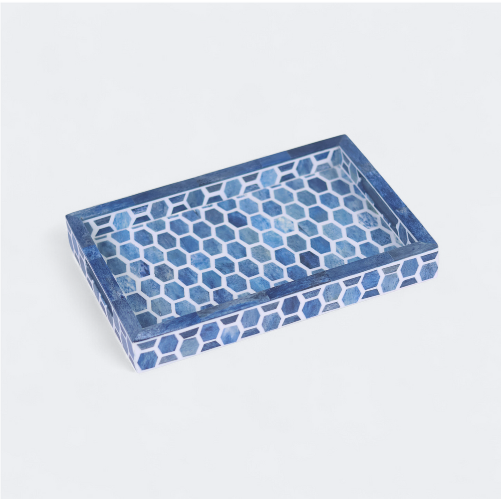 Close-up of tray surface and matching coaster design