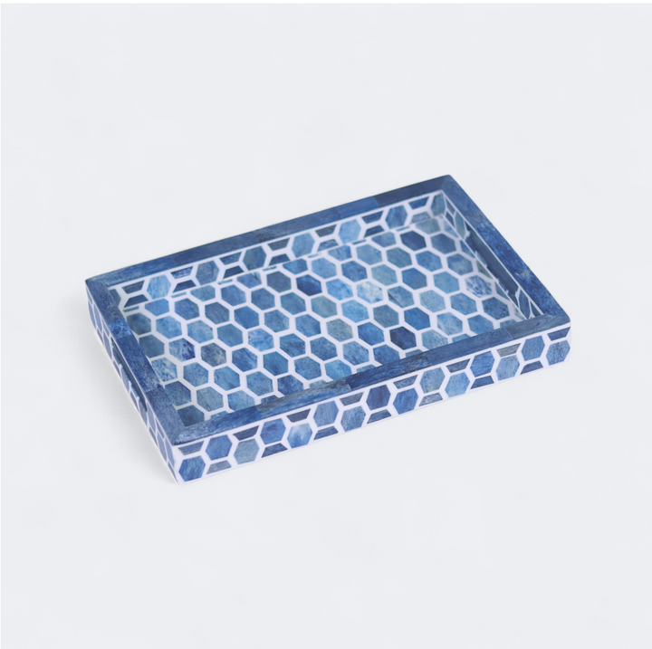 Close-up of tray surface and matching coaster design