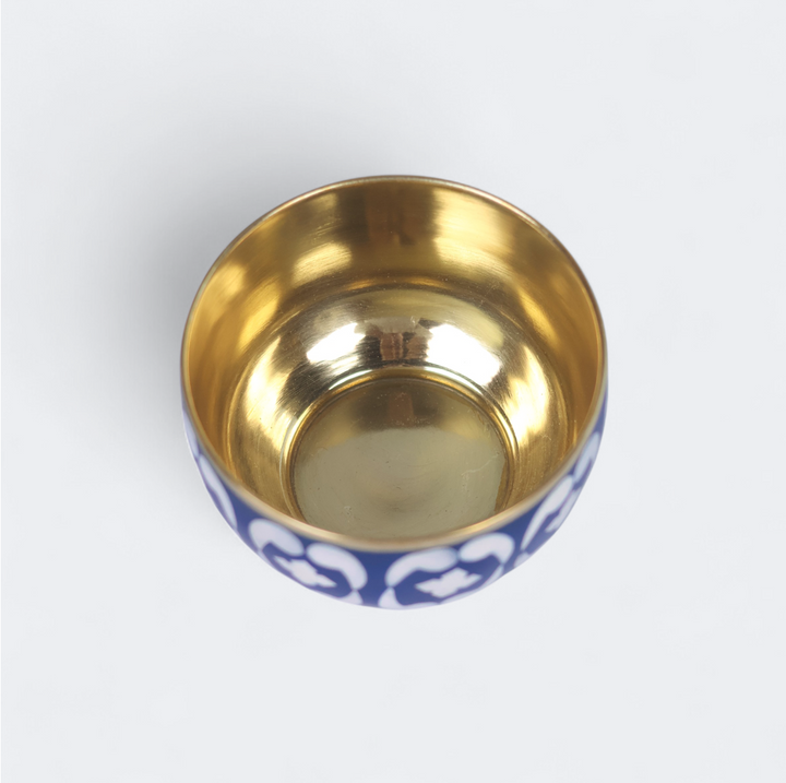Lattice Blue Trinket Bowl & Tray Gift Box Set