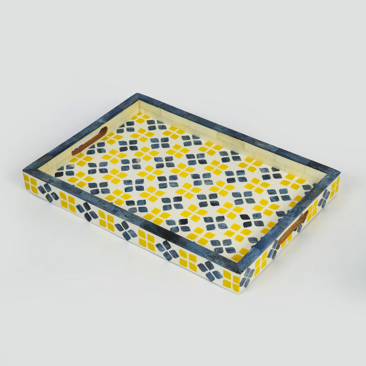 Marigold Mosaic Bone Inlay Tray