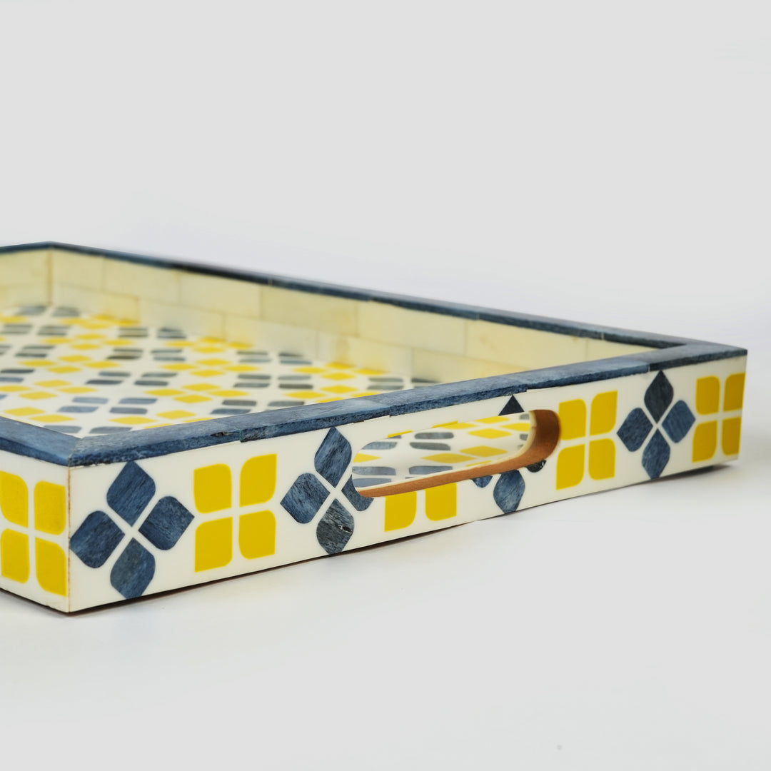 Marigold Mosaic Bone Inlay Tray