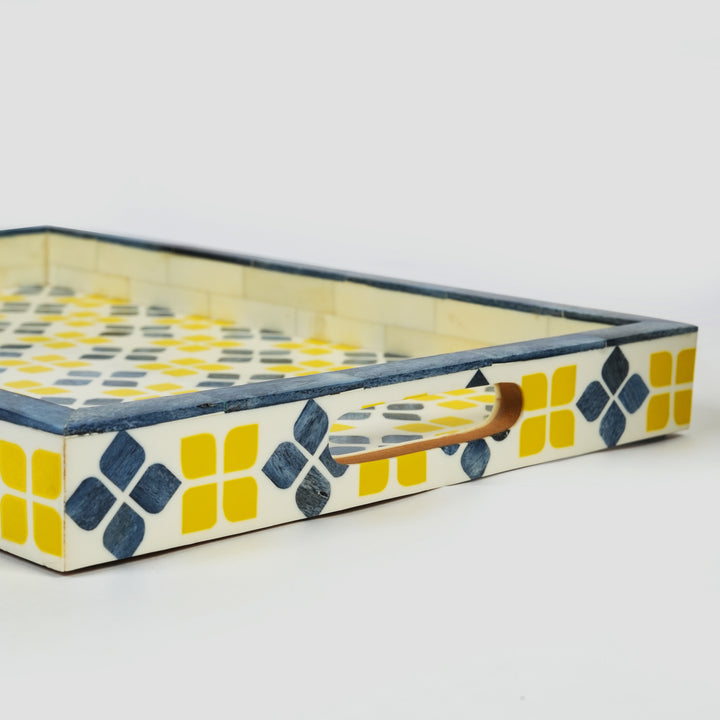 Marigold Mosaic Bone Inlay Tray