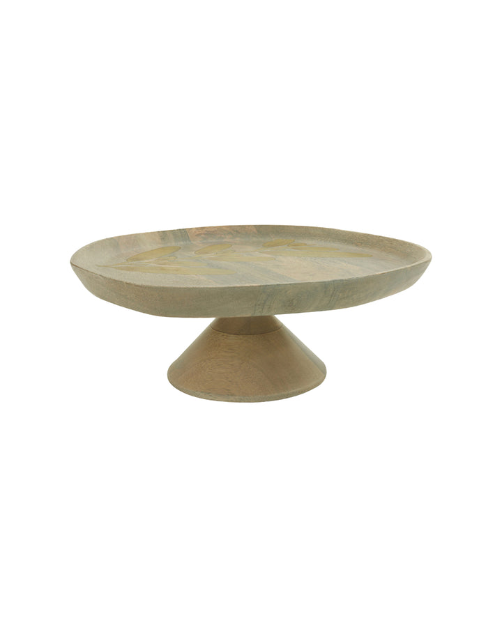 Wisteria Yellow Handpainted Cake Stand