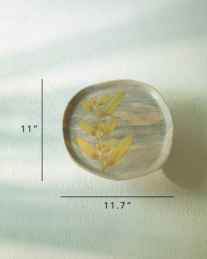 Wisteria Yellow Handpainted Cake Stand