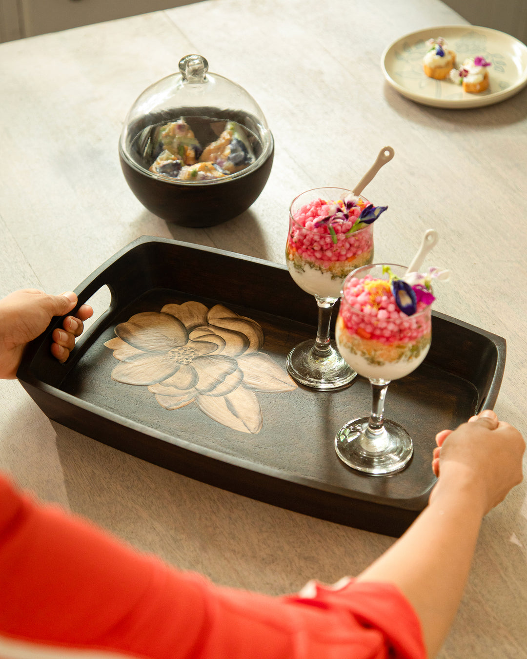Tashi Handpainted Serving Tray