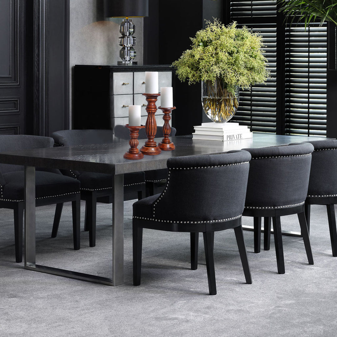 Hana Mangowood Pillar Candleholders