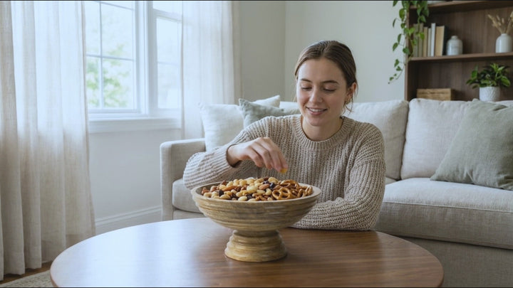 Jharana Footed Mango Wood Bowl