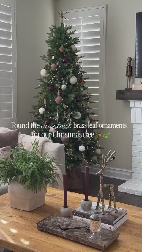 Eternal Leaves Brass Ornaments Set