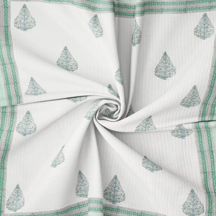 Fine Cotton Quilted and Reversible Double Bed Cover