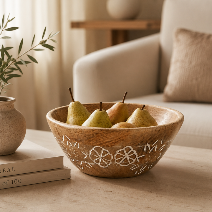 Suru Valley Mango Wood Bowl – Natural Brown