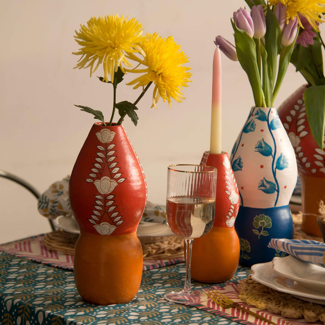 Tulip Terracotta Candleholders