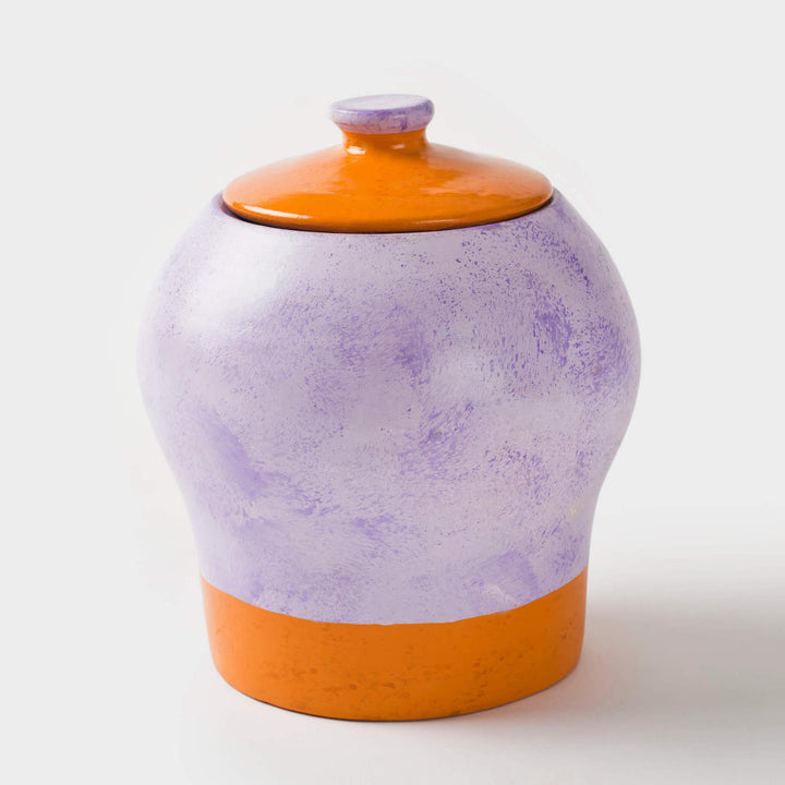 Washed Lavender Lidded Container