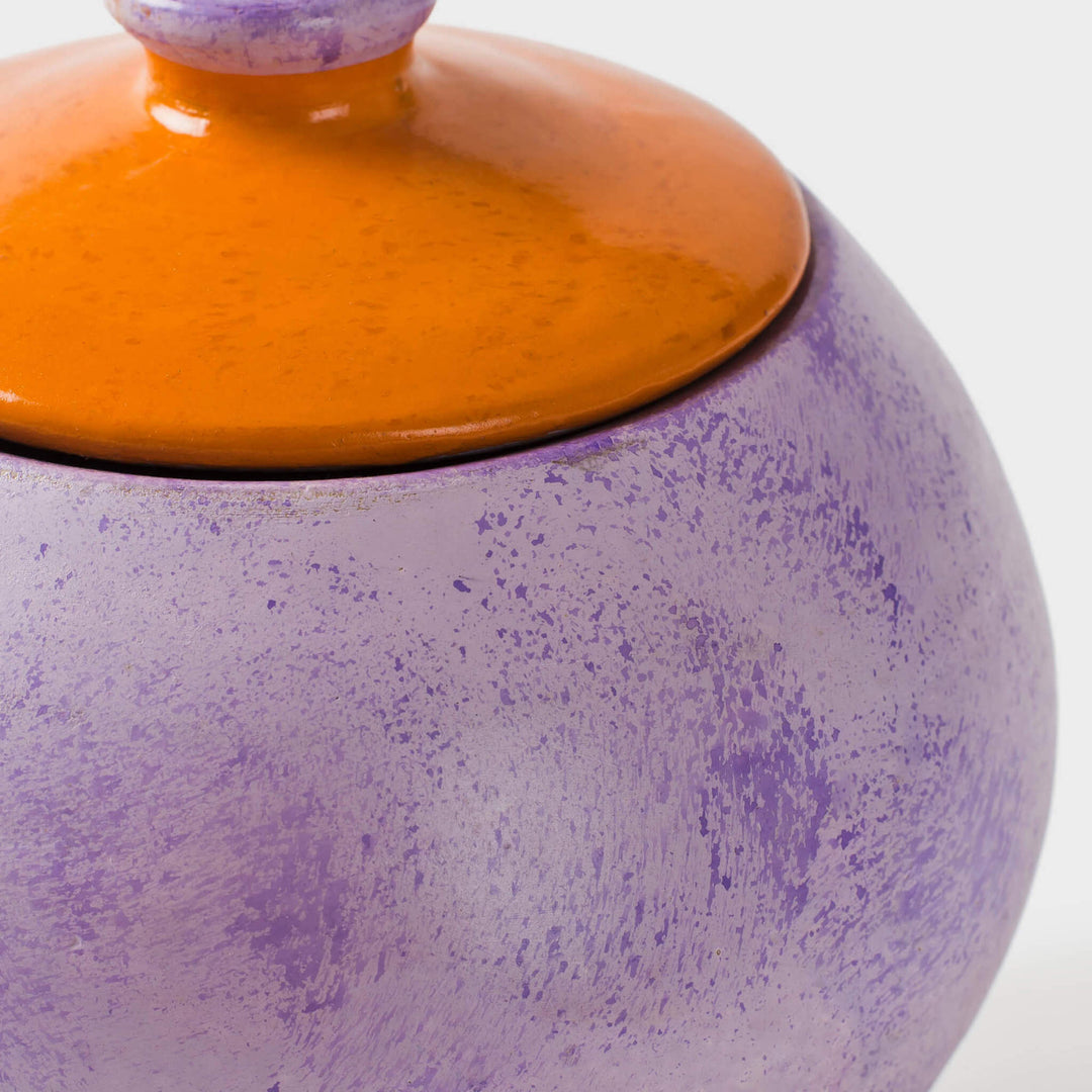 Washed Lavender Lidded Container
