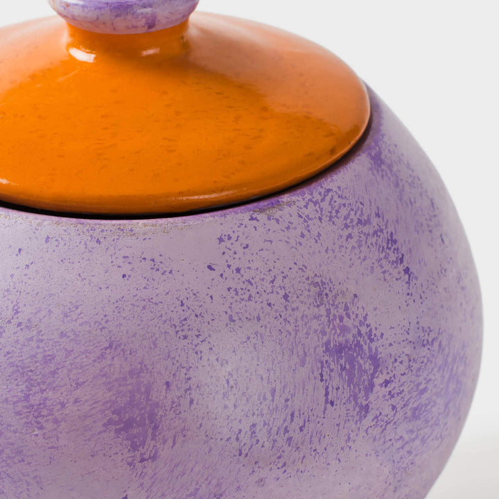Washed Lavender Lidded Container
